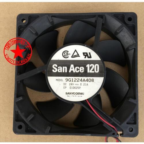 SANYO DENKI 9G1224A408 DC 24V 0.21A 120x120x25mm Server Cooling Fan