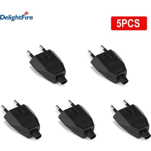 1/3/5pcs EU Adapter Plug 4.0mm Rewirable Euro Plug Wireless Electrical Outlets Extension Cord Connector Plug For CE Power Cord