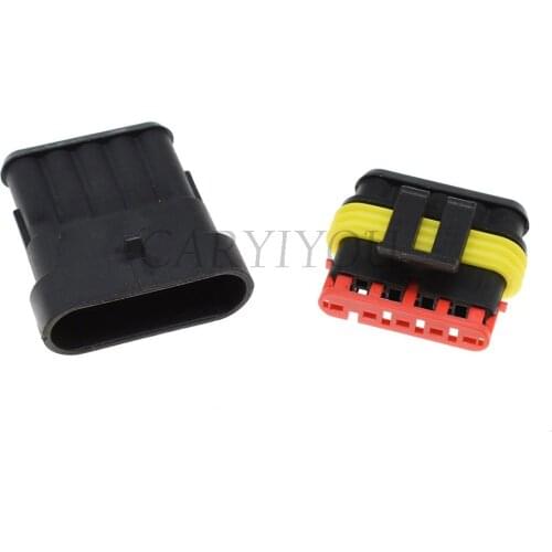 1 Set Male Female Waterproof 5 Pin 282089-1 282107-1 Superseal Auto Plug Auto Plastic Cable Socket For Cars