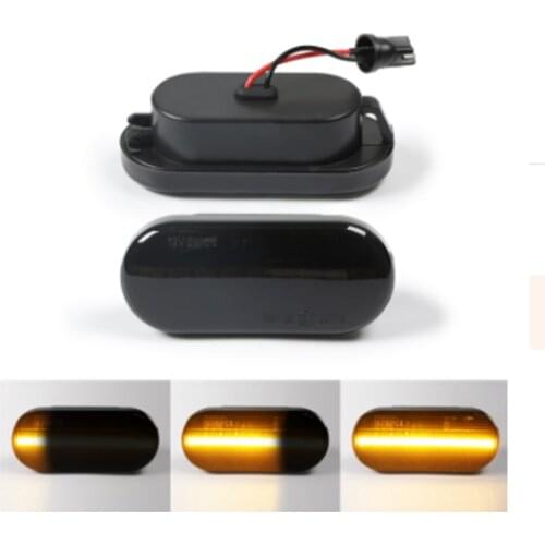 2pieces Led Dynamic Side Marker Turn Signal Light For Volkswagen VW Bora Golf 3 4 Passat 3BG Polo SB6 SEAT Ibiza Leon Skoda Ford