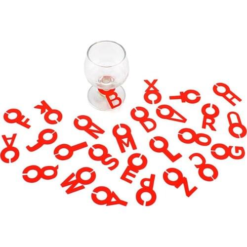 26 Letters Shape Silicone Wine Glass Marker Party Wine Glass Bottle Drink Cup Marker Tags Cup Identify Label Wine Glass Charms