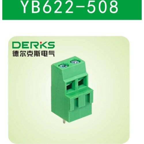 5PCS Connection terminal can be spliced directly welded green PCB circuit board welding terminal YB612-508