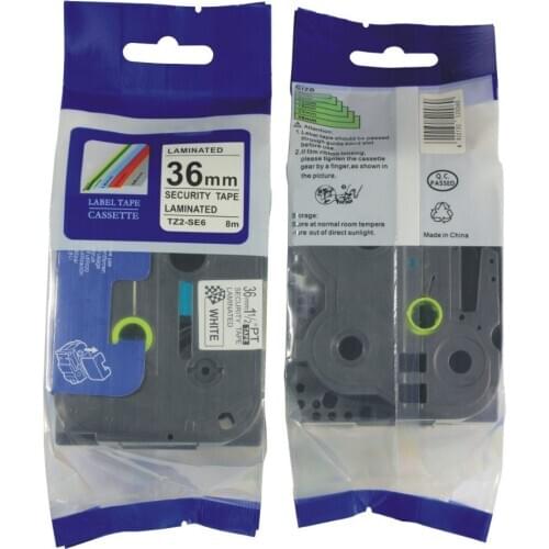 5PK High quality Compatible brother Security tape laminated tape cassette TZE-SE1 TZe-se2 tze se3 se4 se5 se6