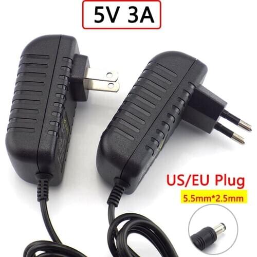 Adapter DC 5V 3000mA Power Supply Adaptor Charger 5V 3A AC 100V-240V Converter For Android TV Box SP 5.5mmx2.5mm