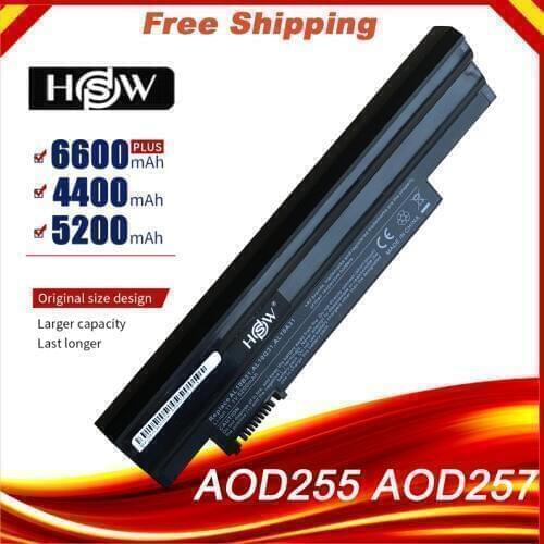 HSW Battery For Acer Aspire One 522 722 AO522 AOD255 AOD257 AOD260 D255 D257 D260 D270 Happy, Chrome AC700 AL10B31 fast shipping