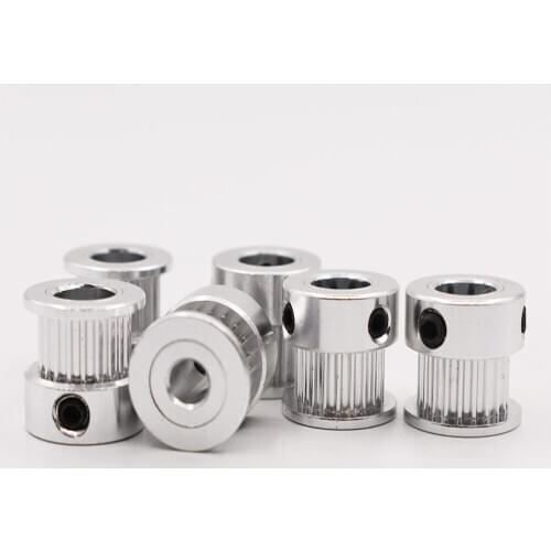 Aluminum Alloy BF Type 2GT 16 Teeth 4/5/6mm Inner Bore Timing Pulley 7/11mm Width 2mm Pitch Synchronous Wheel