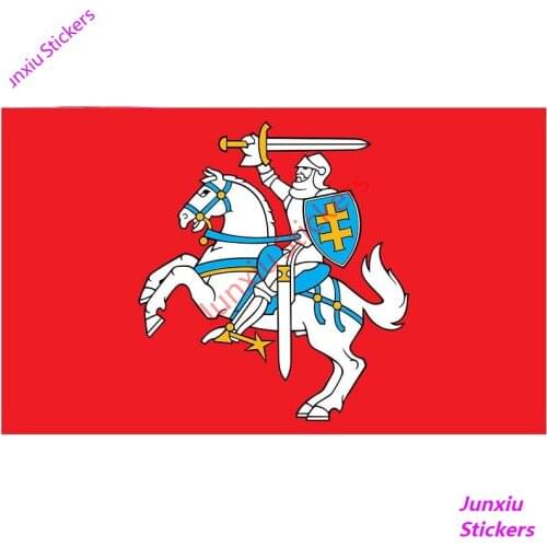 Car Sticker National Flag of Lithuania Window Wall Camper Decal Waterproof Vinyl Car Wrap Auto Motorcycle Accessories PVC13x9cm