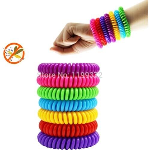 500pcs Mosquito Repellent Bracelets Natural Bug Insect hand Wrist Band telephone Ring Chain Anti-mosquito Bracelet Bands