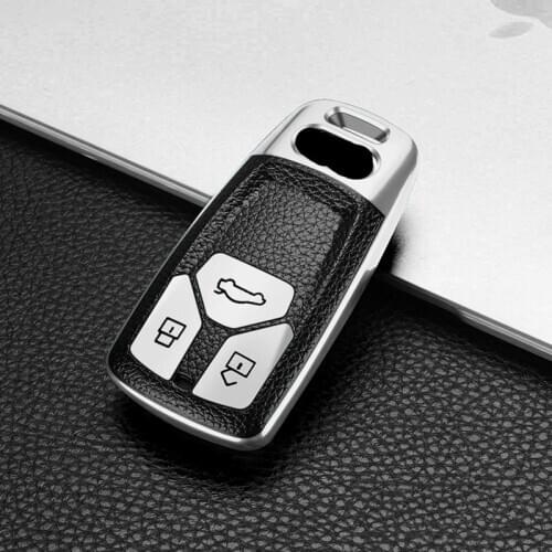 Tpu Carbon Fiber Car Key Cover Case for Audi Q5 Q7 A4 B9 TT TTS 8S 2016 2017 2018 2019 Car Keyless Remote Protective Shell