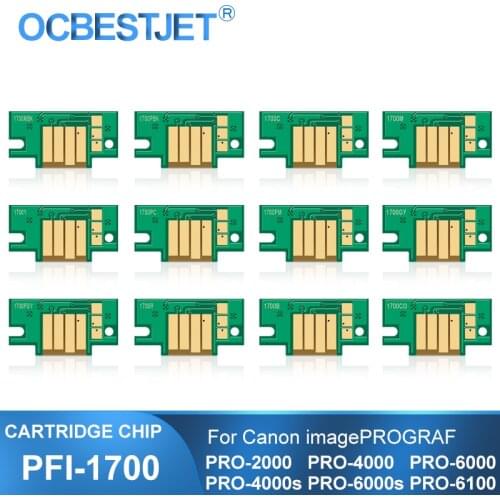 PFI-1700 PFI1700 1700 Permanent Cartridge Chip For Canon PRO-2000 PRO-2100 PRO-4000 PRO-4000S PRO-6000 PRO-6100 Printer Chips