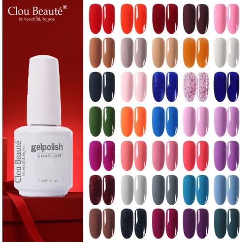 Clou Beaute Top Coat Nails Gel Polish Lakiery Hybrydowe Nail Art Manicure Vernis Semi Permanent UV Gel Glitter Matte Nail Glue