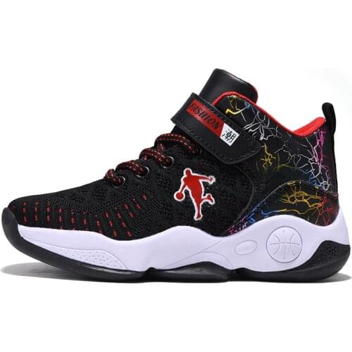 ALIUPS Boys Kids Basketball Shoes Girls Non-Slip Children Sport Outdoor Basket Sneakers