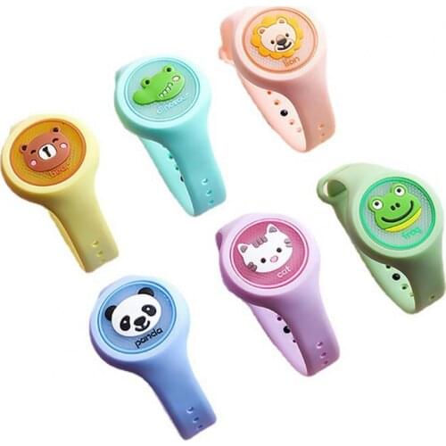Baby Mosquito Bracelet Cartoon Shape Flashing Light Design Waterproof Tender Toddler Mosquito Repellent Band