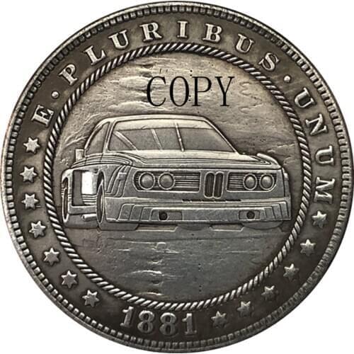 Hobo Nickel 1881-CC USA Morgan Dollar COIN COPY Type 196