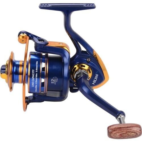 HiUmi 5.2 : 1 Metal Spool 12BB Spinning Reel Ultra-thin Pesca Carrete Exchangable Foldable Handle Fishing Reel