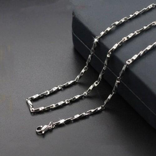 Fashion simple new men and women models titanium steel stainless steel bracelet net red necklace jewelry jewelry
