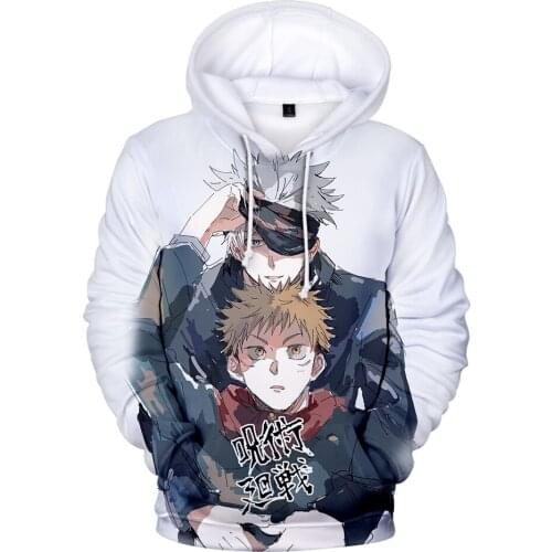 Japan Comics jujutsu kaisen Hoodie 3D Long Sleeve Sweatshirt Mens Hoodie Women Harajuku Streetwear Unisex Oversize Kids Clothes