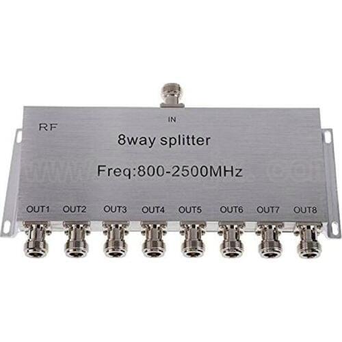 New 8 Way N Power splitter Freq:800-2500 MHZ N female power divider signal cable splitter female divider Fast ship