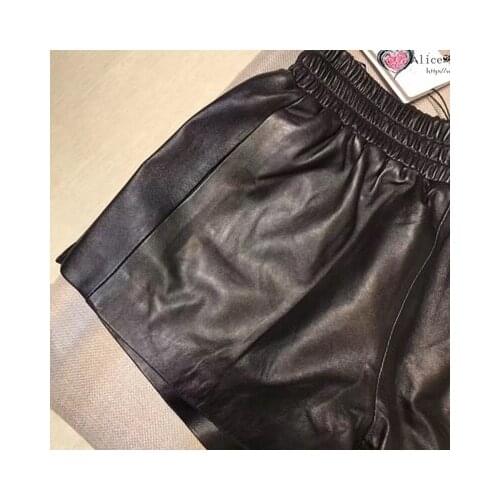 New Fashion Genuine Sheep Leather Shorts G66