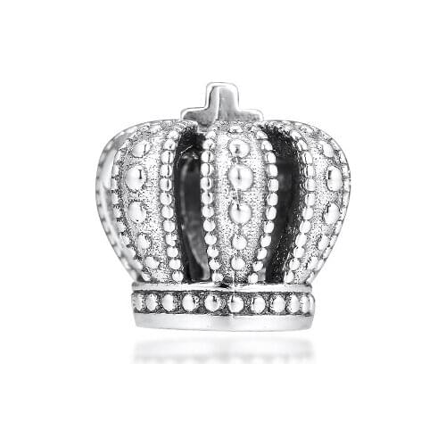 Fit Pandora Bracelet Royal Crown Charm S925 Silver Beads for Jewelry Making DIY Gift for Women Ladies 02W099