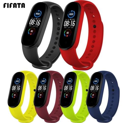 FIFATA 2020 New Soft Silicone TPU Watch Band For Xiaomi Mi Band 5 Smart Bracelet Replacement Wristband For Mi Band 5 NFC Version