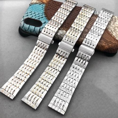 Watch Accessories Bracelet for Omega HOUR VISION 431 433 Blue Series Solid Stainless Steel Watch Strap Arc Mouth Watch Band 20mm