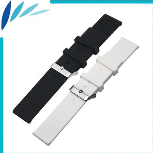 Silicone Rubber Watch Band 22mm for Samsung Gear S3 Classic / Frontier Strap Wrist Loop Belt Bracelet Black White + Spring Bar