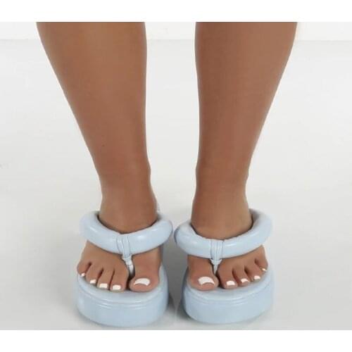 Women Sandals 2021 New Clip Toe Wedges Shoes For Women Summer Sandalias Mujer Beach Casual Heels Sandals Platform Flip Flops