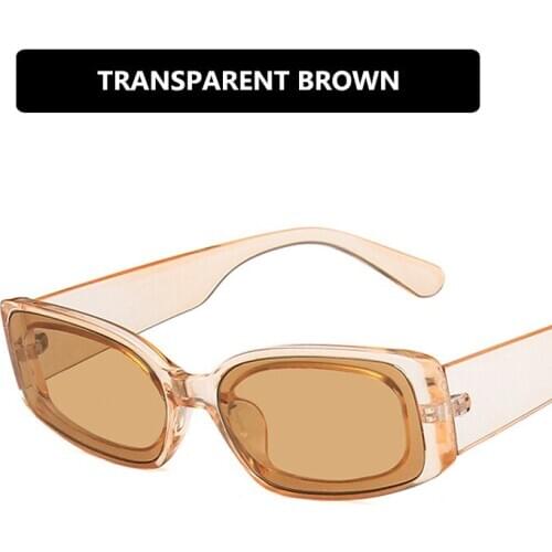2020 hot sale trendy candy color small square-shaped sunglasses new European and American ladies color transparent sunglasses