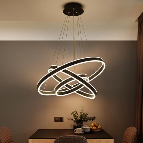 Modern Pendant Lights for Living Room Dining Room Circle Decoration Ring LED Lighting Ceiling Lamp Home Intelligent Lighting