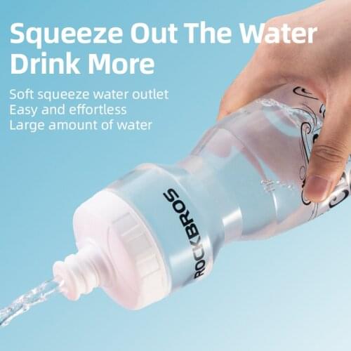 ROCKBROS Outdoor Sports Plastic Portable Large Capacity Cycling Water Bottle Bicycle Bottle Mountain Bike Water Drink Bottle