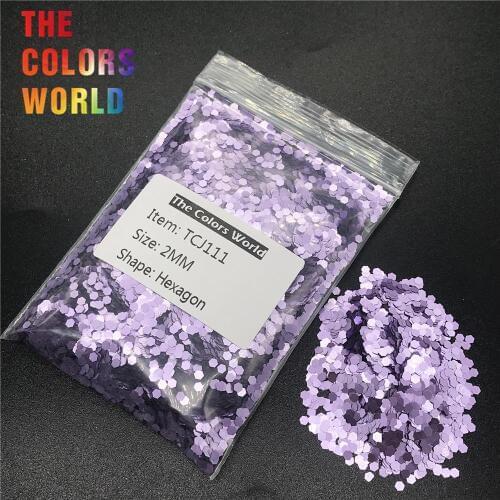 TCJ111 Pearlescent Matte Lilac Color Hexagon Shape Nail Glitter Nail Art Decoration Makeup Facepaint Manual DIY Eyeshadow Henna