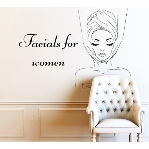 Skin Care Body Care Massage Vinyl Sticker Spa Facial Sign Quotes Mask Wall Sticker Beauty Salon Wall Decoration Wall Decoration