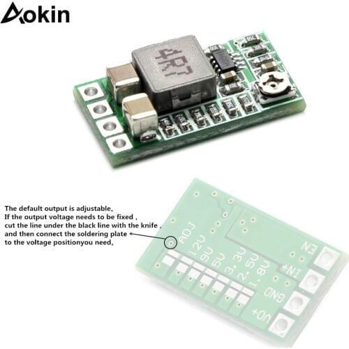 Ultra-Small Size DC-DC Step Down Power Supply Module 3A Buck Converter Adjustable 1.8V 2.5V 3.3V 5V 9V 12V