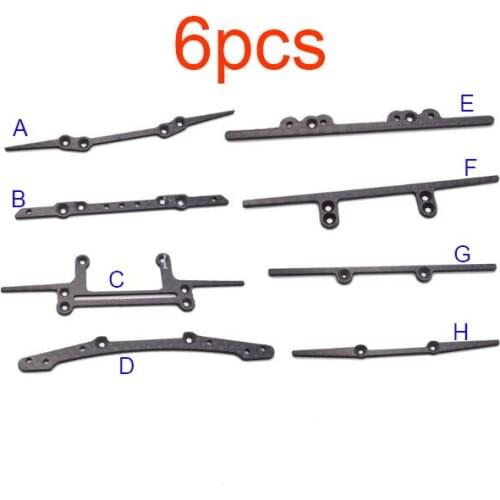 6Pcs 1.5mm 2mm Carbon Fiber Rear Anti-hanging Bracket For MS/MA/VS/S2/AR/SXX/FMA Chassis Of Tamiya Mini 4WD Racing Car Model