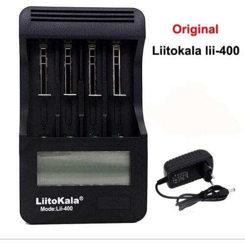 Liitokala lii-400 LCD 3.7 V / 1.2 V AA / AAA 18650/26650/16340/14500/10440/18500 battery charger with display + 12V2A adapt + Ou