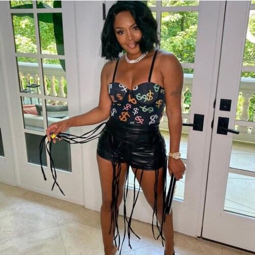 2021 New Sexy Women’s Personality Letter Printing Camisole Tops Summer Sexy Boat Neck Exposed Navel Suspender Tops Girls Camis