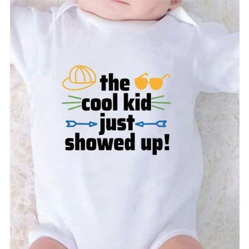Toddler Winter Jumpsuits Cotton Bodysuit for Newborns The Cool Kid Just Showed Up Letter Printing Baby Clothes Winter
