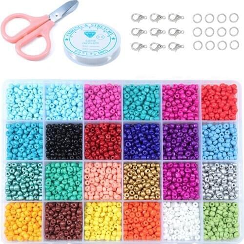 14523x Round Glass Bead Loose Spacer Jewelry Making Charms for Bracelet Necklace