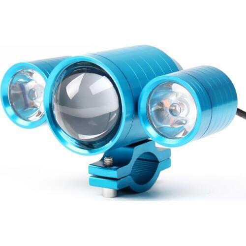 3 LED 3 Mode 12W LED Motorcycle Headlight Front Light + Switch Kit LED Motorcycle Fog Headlamp