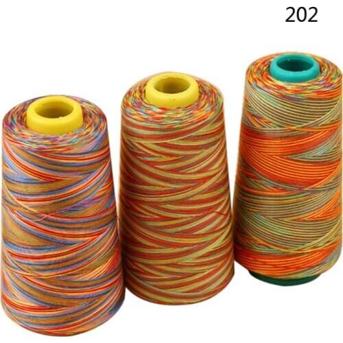 3000 Yards Graident Rainbow Polyester Embroidery Sewing Thread Stitching Yarn