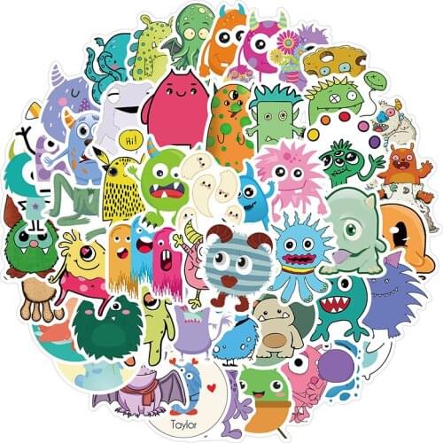 50Pcs Monster High Stickers Paster Cartoon Characters Anime Movie Funny Decals Scrapbooking DIY Notebook Graffiti Sticker