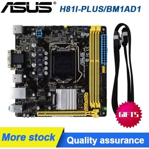 For ASUS H81I-PLUS/BM1AD1/DP_MB Desktop Mainboard Intel H81 LGA 1150 DDR3 dual channel mini itx PCI-E X16 Slot USB3.0