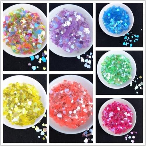 10G 3mm/4mm/6mm Nail Plish Sequins Hybrid Multi Size Love Heart Shape Loose Paillettes For DIY Nails Art Decoration Confetti
