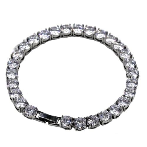 3/4/5MM Gold Silver Color Iced Out Copper Zircon Hip Hop Crystal Chain Tennis Chain Necklace Bracelet Men Women Fashion Jewelry