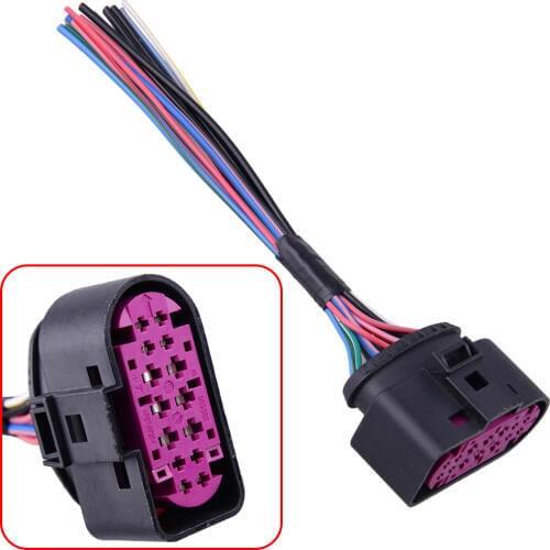 CITALL 14 Pins Black Plastic Xenon HID Headlight Plug Pigtail Connector Fit for Audi Q5 Q7 TT A4 S4 A5 A6 A8 TTRS 1J0973737