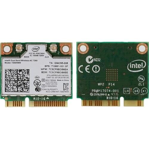 Dual Band Wireless-AC 7260HMW Mini PCI-E BT4.0 Card Intel For HP SPS 710661-001 C7AB