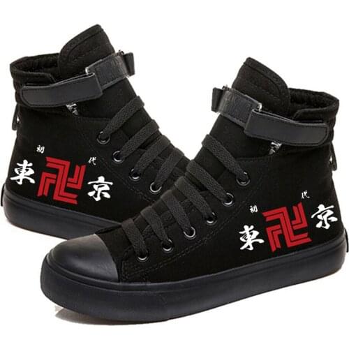 Anime Tokyo Revengers Printed High Top Canvas Shoes Cozy Sneakers Anime Shoes
