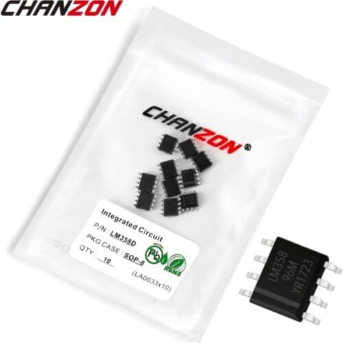 10PCS LM358DR SOP LM358D SOP8 LM358 SMD Integrated Circuit Semiconductor New and Original IC Chipset