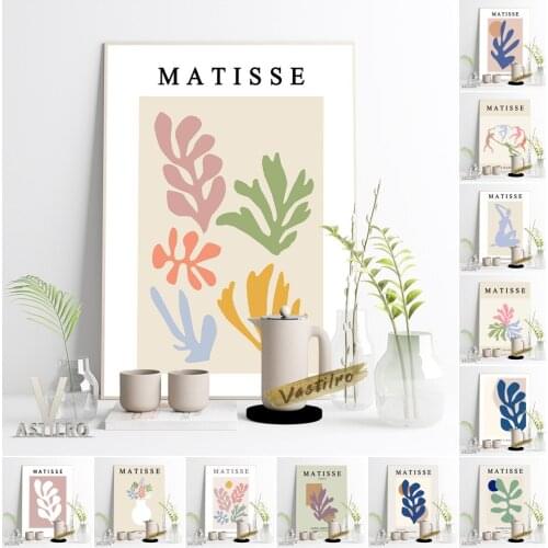 Henri Matisse Exhibition Museum Poster Scandinavian Canvas Painting Mid Century Modern Home Decor Geometry Shape Print Picture